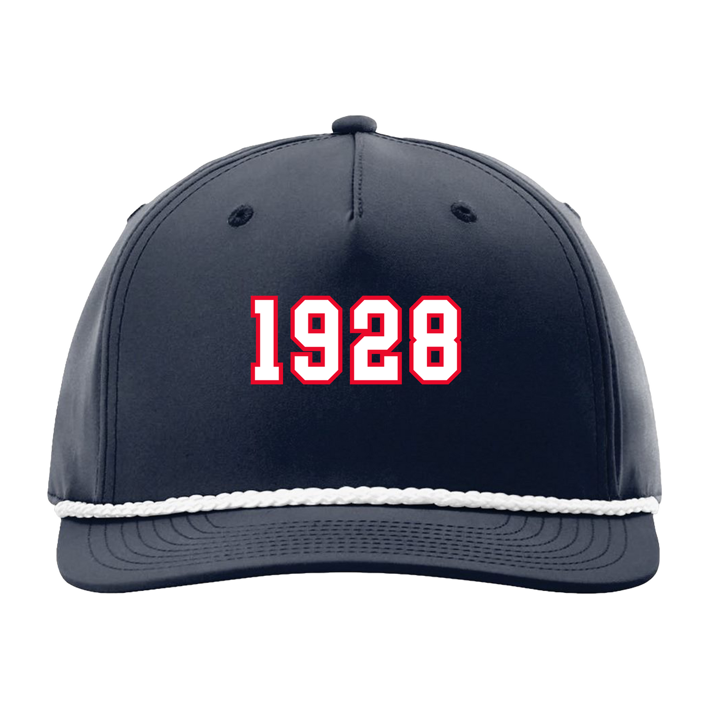 "1928" Athletic Rope Cap, Navy w/ Red & White logo