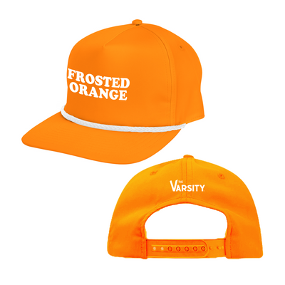 "Frosted Orange" Athletic Rope Cap, Orange w/ White logo
