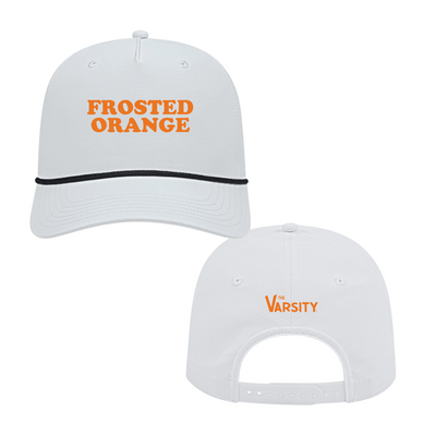 "Frosted Orange" Athletic Rope Cap, White w/ Orange logo
